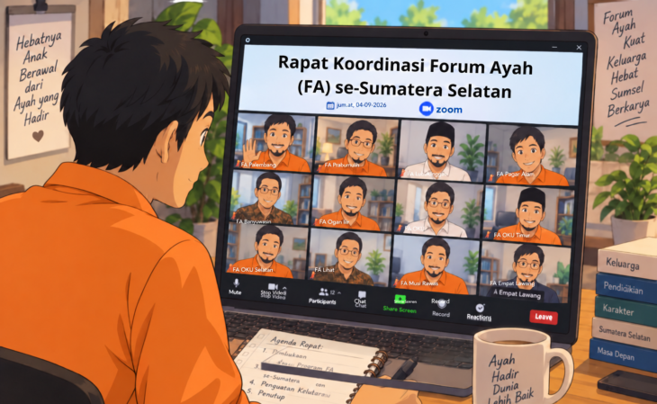 Rapat Virtual Forum Ayah se-Sumatera Selatan: Menyatukan Langkah, Menguatkan Peran Ayah chatgpt image 5 sep 2026, 12.49.04